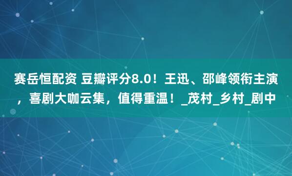 赛岳恒配资 豆瓣评分8.0！王迅、邵峰领衔主演，喜剧大咖云集，值得重温！_茂村_乡村_剧中