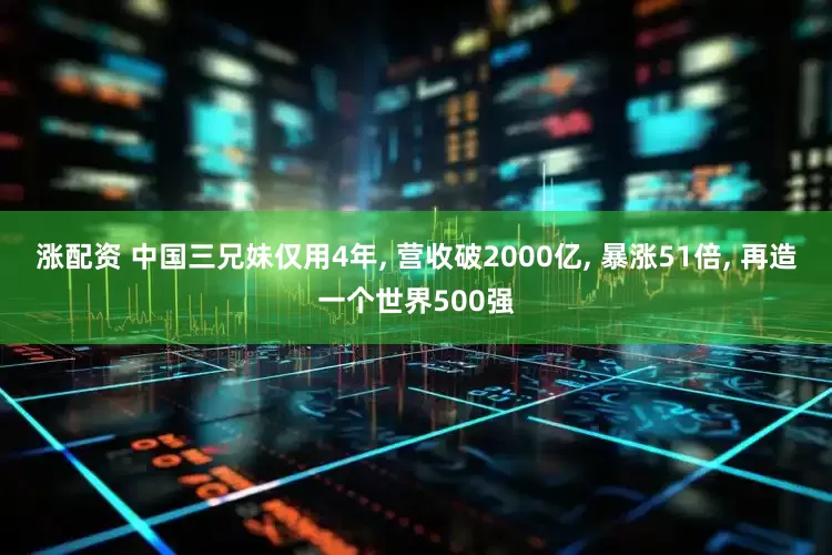 涨配资 中国三兄妹仅用4年, 营收破2000亿, 暴涨51倍, 再造一个世界500强